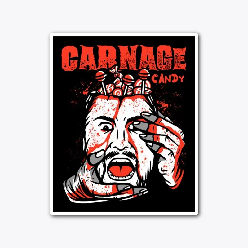 Carnage Candy Head Sticker